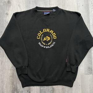 VTG University Of Colorado Crable Sportswear Black CU Buffs College Sweatshirt L